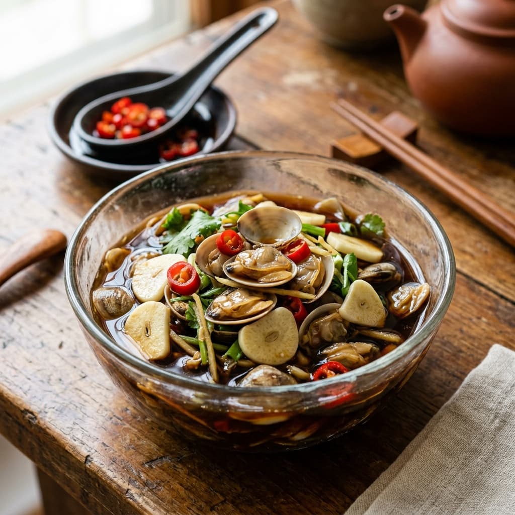 自製鹹蜆仔（醬油漬文蛤）：古早味下飯神器